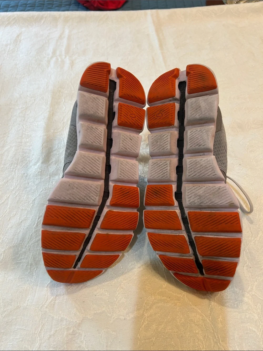 On Running Women's Gray & Orange Lightweight Running Sneakers
